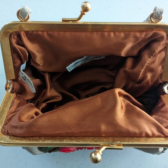 Marco Avane White Beaded Embroidered Clutch - Picture 8 of 11